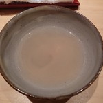 鮨 さかい - 鮑の蒸し汁