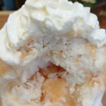 慈げん - ミルクに桃 レミヨのエスプーマ断面、写真はイマイチだか味は本物。