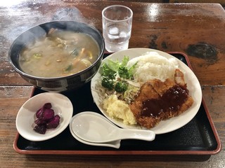 Wataya - カレーうどんのカツライス定食