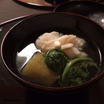 御料理 寺沢 - 鮎魚女､焼茄子､ｺｺﾞﾐの椀