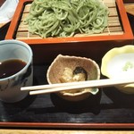 寿し芳 - アオサそば。