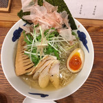 鰹冷やしだしそば　上から