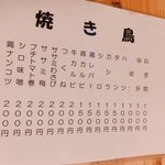 とり和 - メニュー