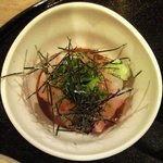 東麻布 逢坂  - <'12/01/11撮影>鯛茶づけ 1000円 の鯛の利久造り