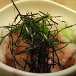 東麻布 逢坂  - <'12/01/11撮影>鯛茶づけ 1000円 の鯛の利久造り