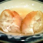 東麻布 逢坂  - <'12/01/11撮影>鯛茶づけ 1000円 の鯛のクリームコロッケの断面