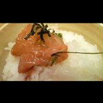 東麻布 逢坂  - 【'10/12/6撮影】鯛茶づけ 1000円 の鯛の利久造り