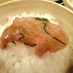 東麻布 逢坂  - <'12/01/11撮影>鯛茶づけ 1000円 の鯛の利久造り