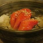 酒菜坊 橋蔵 - だし茶漬け＜明太子＞　ズームアップ