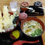 ふる里 - ●定食 穴子天丼 1,200円 2019年07月