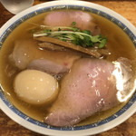 中華そば しば田 - 味玉煮干しそばネギ抜き