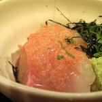 東麻布 逢坂  - <'12/01/11撮影>鯛茶づけ 1000円 の鯛の利久造り