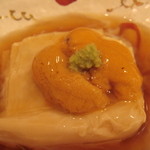Kiduna sushi - ウニと生湯葉のあんかけ