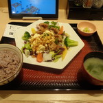 Ootoya - ポテタル鶏竜田のサラダ定食でございます