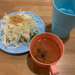 居酒屋 楽が気 - サラダとスープが飲み食べ放題。