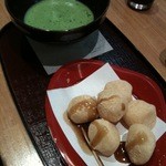 本家西尾八ツ橋 - 白餅と抹茶のセット