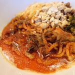 担担担 - 汁なし担担担　800円　+　大盛り　100円　+　ごはん　100円