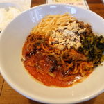 担担担 - 汁なし担担担　800円　+　大盛り　100円　+　ごはん　100円