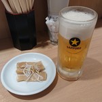 中華そば ます田 - 生ビールと支那竹