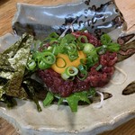 谷町 一味禅 - 馬刺しユッケ（￥680）