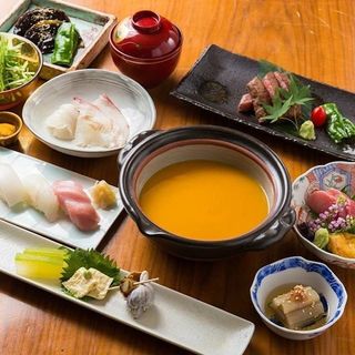 雲丹しゃぶコース 勝部 銀座和食 紬 新橋 割烹 小料理 食べログ