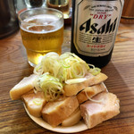 特麺コツ一丁ラーメン - 瓶ビールとおつまみ 600円 