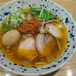 Ramen Tenki - 自分に１週間、お疲れ様ですの天葵しょうゆ台湾ラーメンチャーシュー、煮卵トッピング((o(^∇^)o))