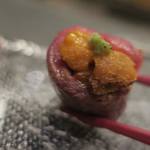 あもん ヨコ - 雲丹肉巻き喰らう