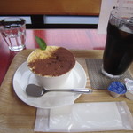 Oshigoto Kafe Kyaria Mamu - かぼちゃのティラミスとアイスコーヒー