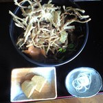 蕎麦の里 びばいろ - かき揚そば（地元産牛蒡と玉ネギ）800円