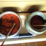 蕎麦の里 びばいろ - 七味と一味