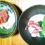 吉恵 - お刺身とタコの酢味噌和え