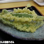 純手打ち讃岐うどん 土三寒六 - インゲン天