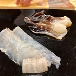 日本橋蛎殻町 すぎた - 2019.6.  宮城県産 真子鰈・三重県産 鳥貝