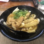 竹屋うどん - ごぼう天うどん(太麺)¥580＋きつね¥50