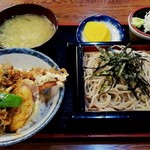 長寿庵 - ミニ天丼とミニざるセット　７００円込　安い