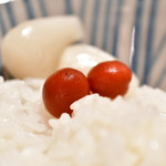 とんかつ やまいち - 【特ロース 定食@2,100円】梅干し＆らっきょう