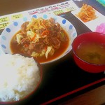 ちゅんちゅん食堂 - 牛カルビスタミナ定食(抜¥500)のＷカルビ(＋抜¥250)