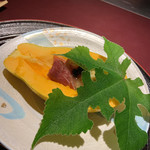 赤坂 渡なべ - パパイヤ　生ハム　蟹