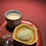 赤坂 渡なべ - 大葉のシャーベット、コーヒープリン