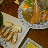かに道楽 川崎店 - 毛がに半身(時価)とカニしゃぶ