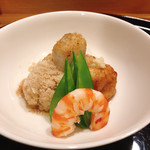 味享 - 石川芋と車海老焚き合わせ