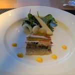 GRILL&DINING MANHATTAN TABLE - [料理] 前菜 (鰯のマリネ) プレート全景♪Ｗ