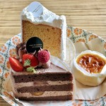 パティスリーもりん - チョコのショートケーキ、シフォンケーキ〜プレーン〜、ふわとろ濃厚半熟チーズ