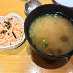 すし小川 - 味噌汁とサラスパ 2019.06