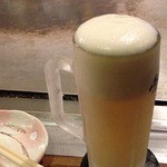 生ビールもキンキンに冷えてマス！