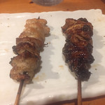 焼鳥 酉たけ - 皮は塩　せせりはタレで