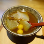 明道町中国菜 一星 - すっぽんスープ：鶏ガラ、調味料なし、すっぽんの卵入り