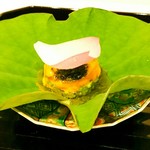 蓬左茶寮 - あおさ寄せ 北海道昆布盛バフン