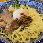 ハマカゼ拉麺店 - 坦々つけ麺850円+ミニパーコー150円の麺のアップ